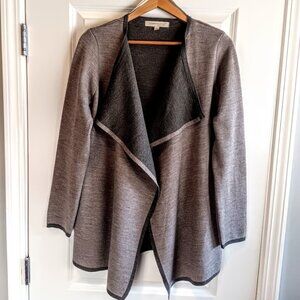 Lineamaglia Taupe Italian Wool Knit Cardigan
